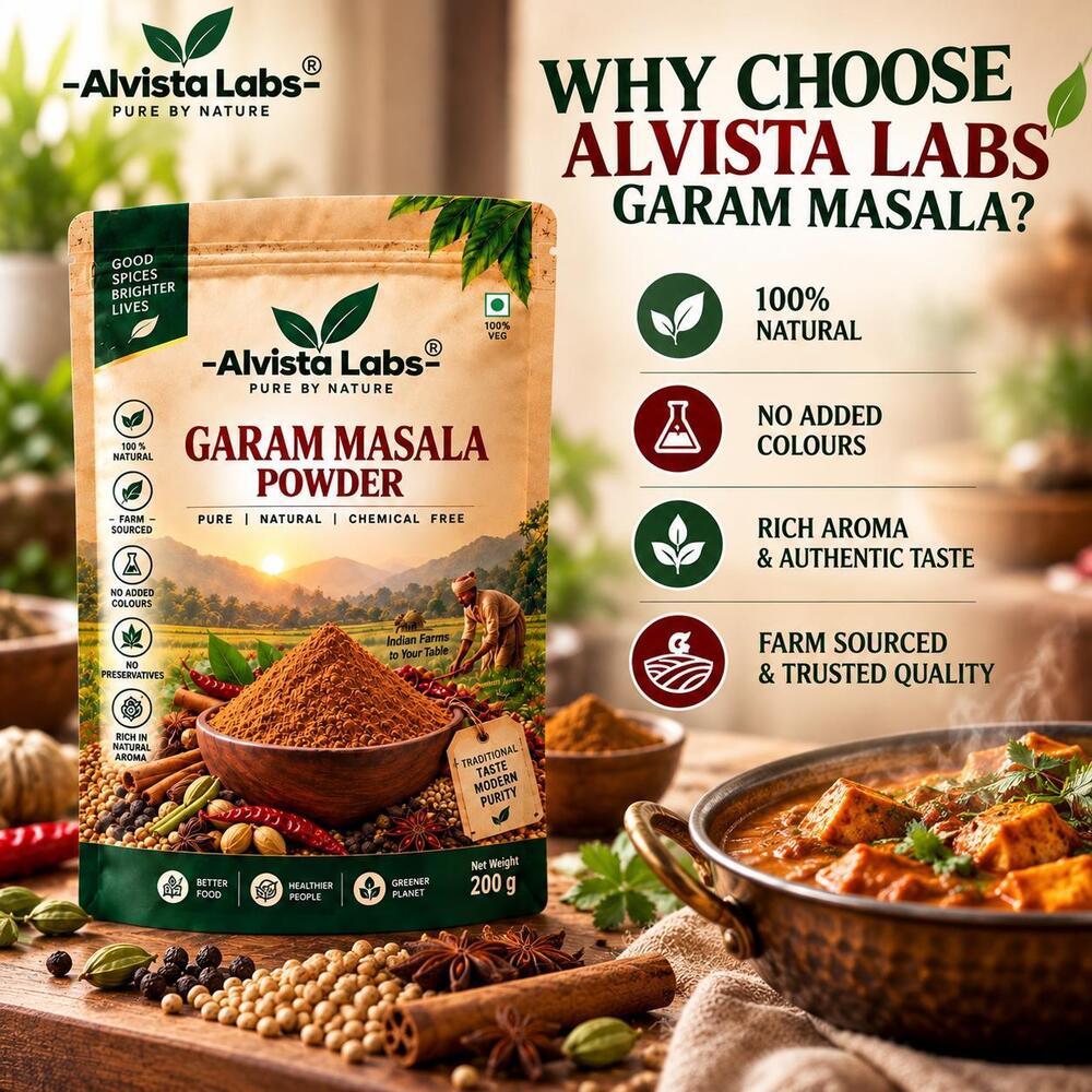 Alvista Labs Natural Garam Masala Powder 200G - Color: Brown