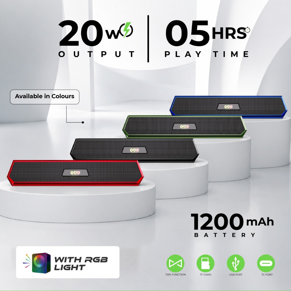 OD-BT-501 FM Oud Voizup Bluetooth Speaker With Rgb Light