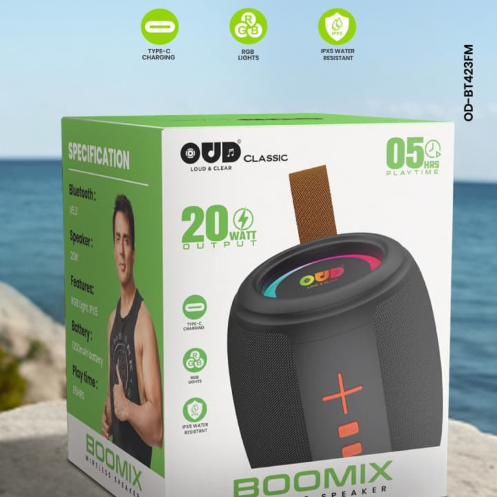 OD-BT-CL-423FM Oud Boomix Wireless Speaker