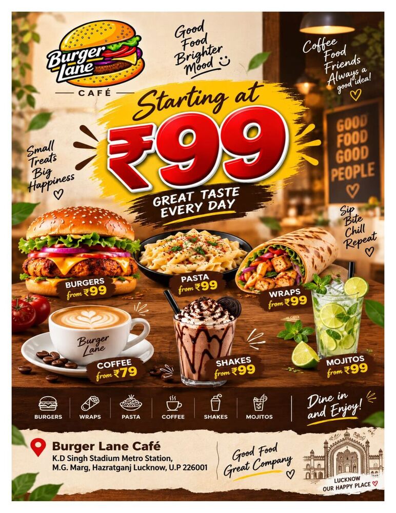 7x9.5 Inch Burger Pamphlet