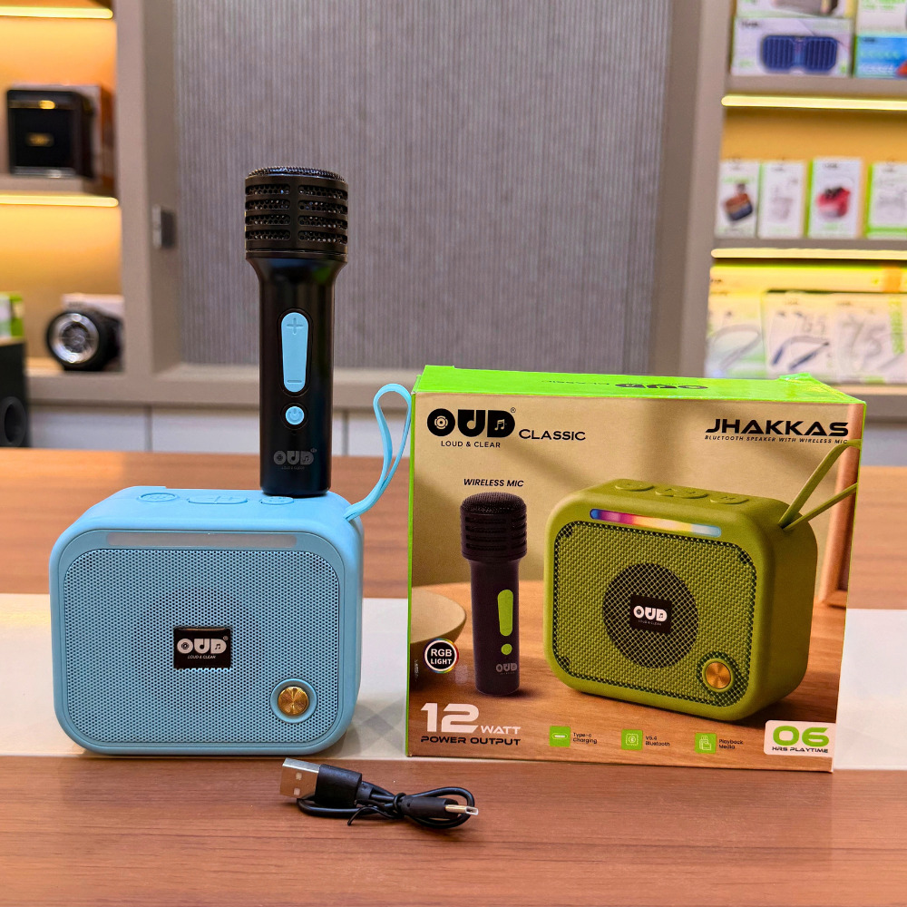 OD-BT-405 FM Oud Jhakkas Bluetooth Speaker With Wireless Mic