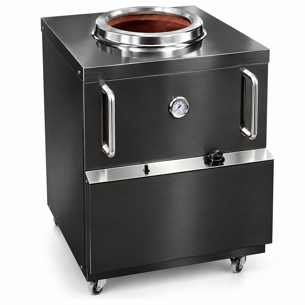 Stainless Steel Tandoor With Insulated Body - Color: Black