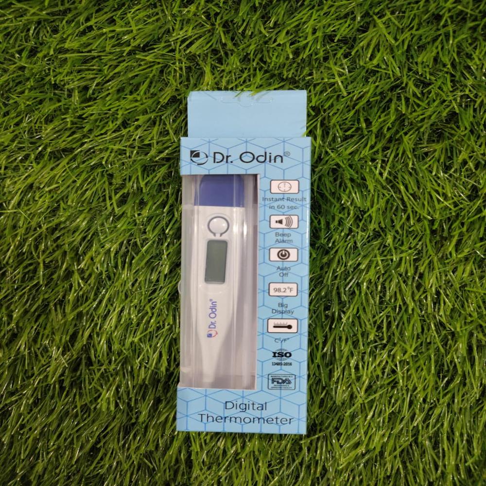 Digital Clinical Thermometer - Pvc Material, Compact Size, White Color | Electronic Device For Oral, Rectal & Underarm Temperature Readings