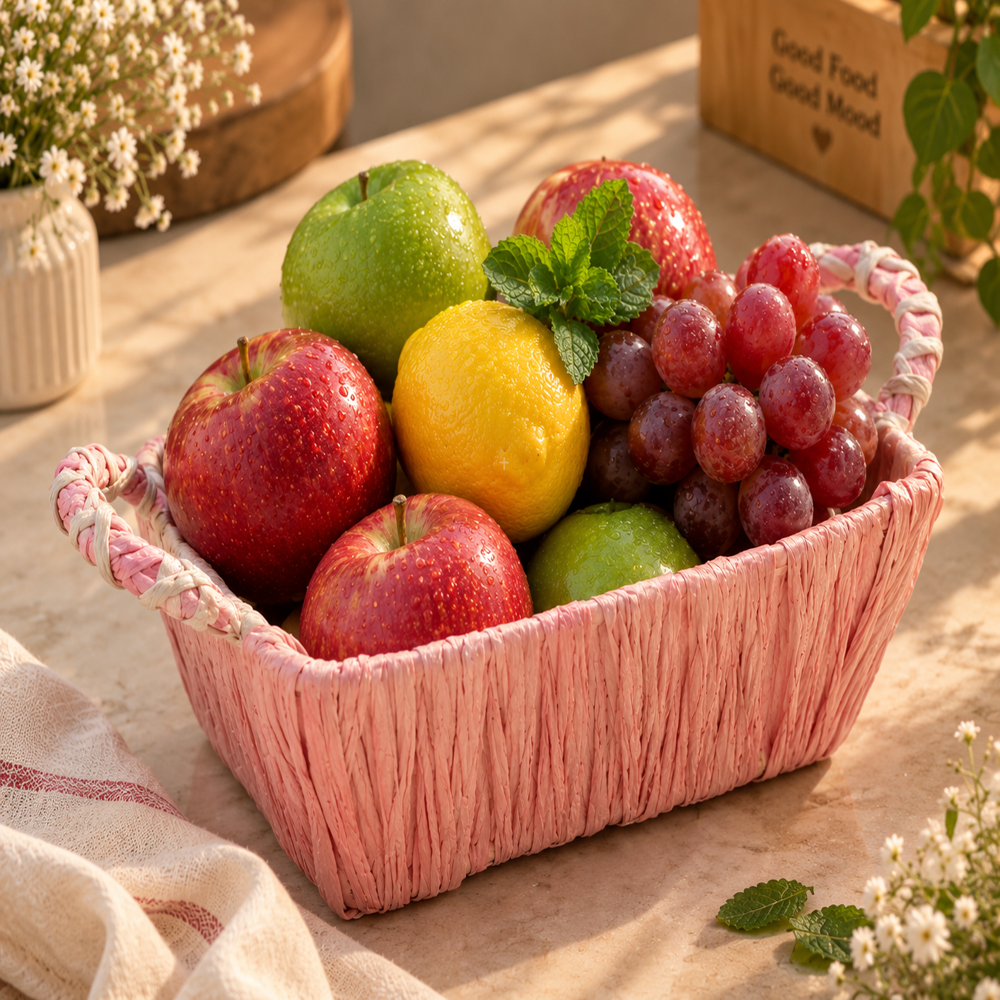 Raffia Basket - Depth: 4 Inch (In)