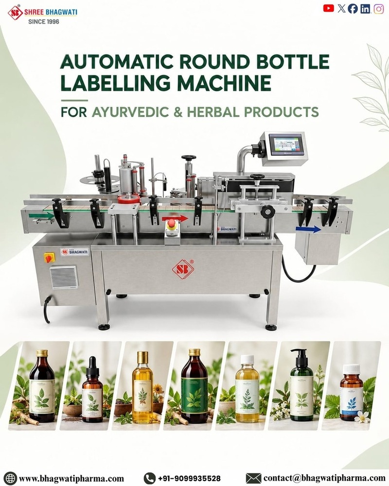 Automatic Round Bottle Labeling Machine