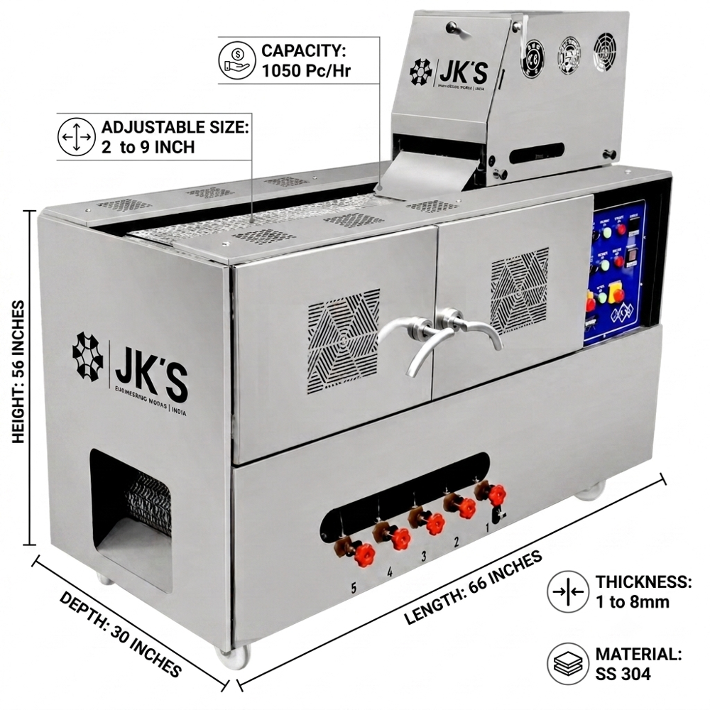 Commercial Automatic Chapati Making Machine - Capacity: 1050 Pcs/hr