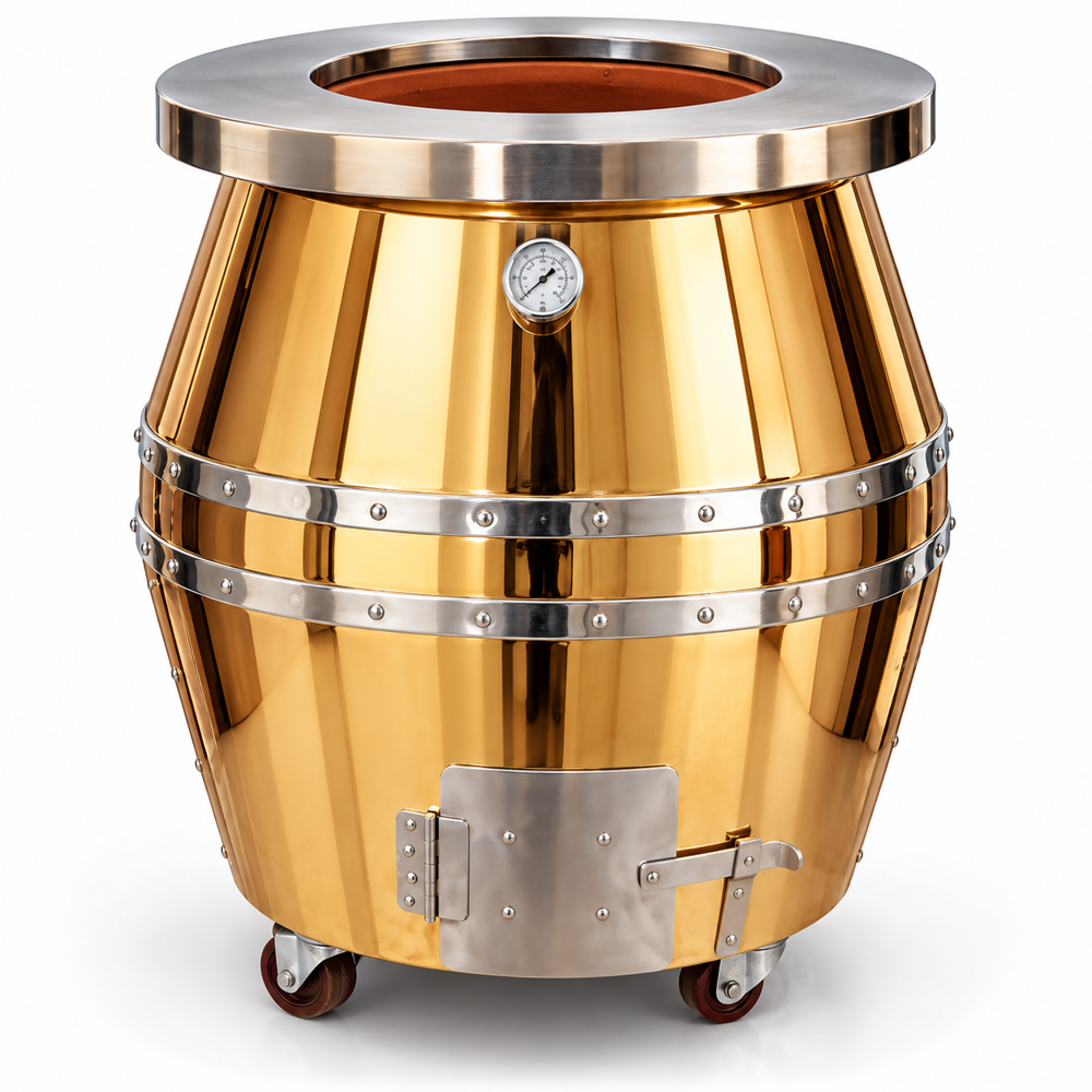 Copper Electric Tandoor Bhatti - Color: Gold