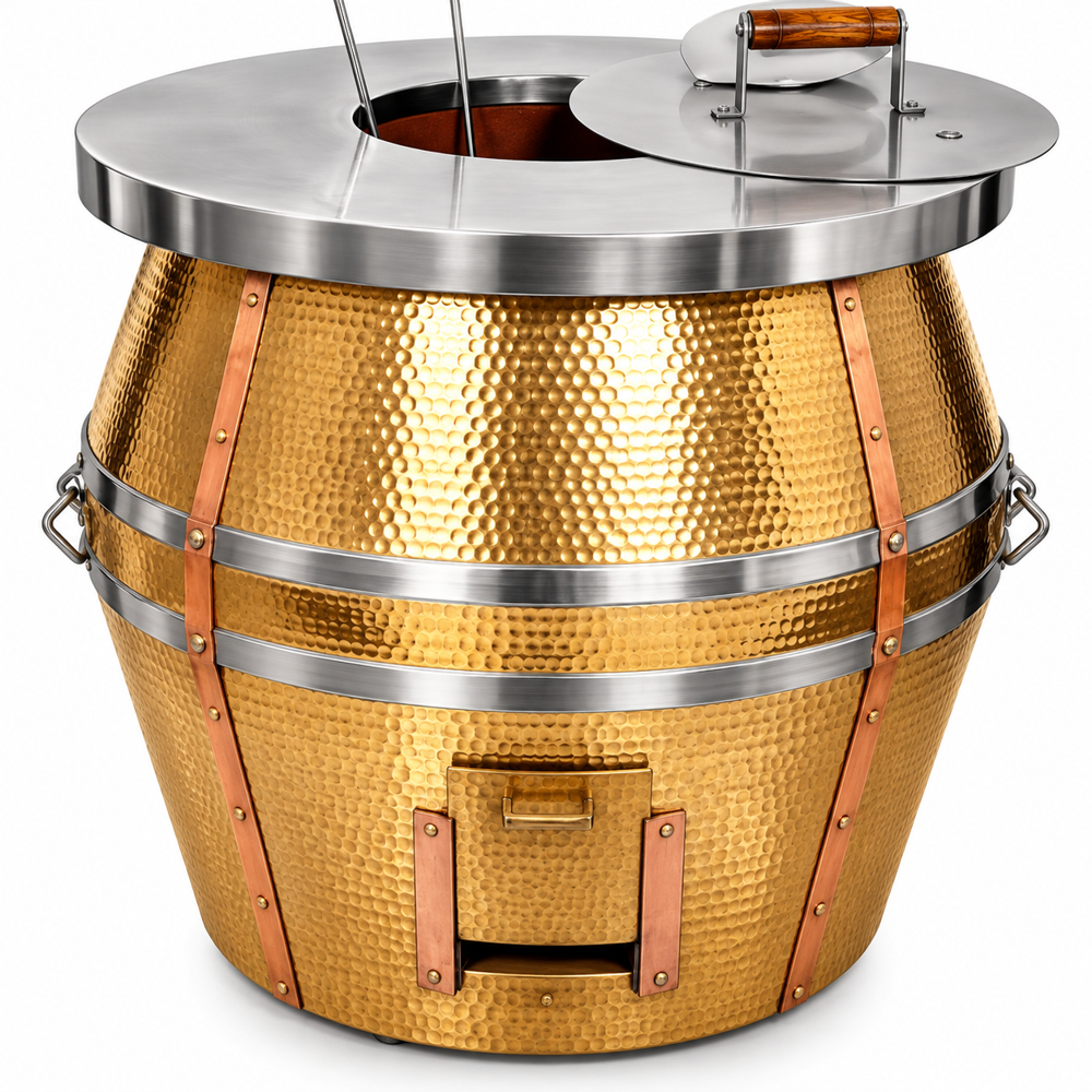 Copper Electric Tandoor For Commercial Kitchen - Design: Round