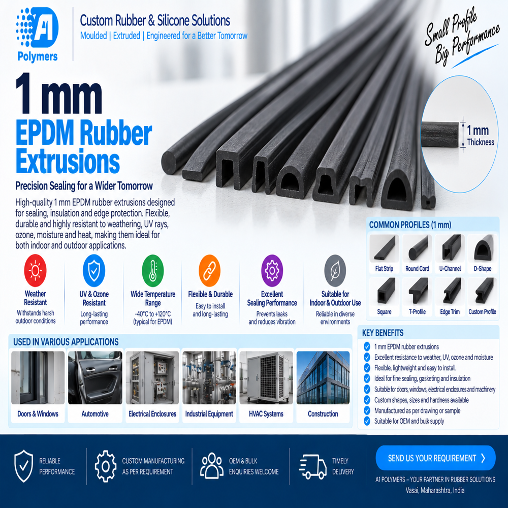 1 mm EPDM Rubber Extrusions