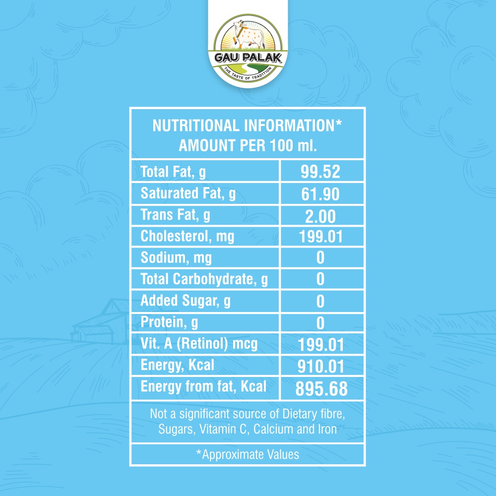 500ml Buffalo Ghee - Age Group: Children