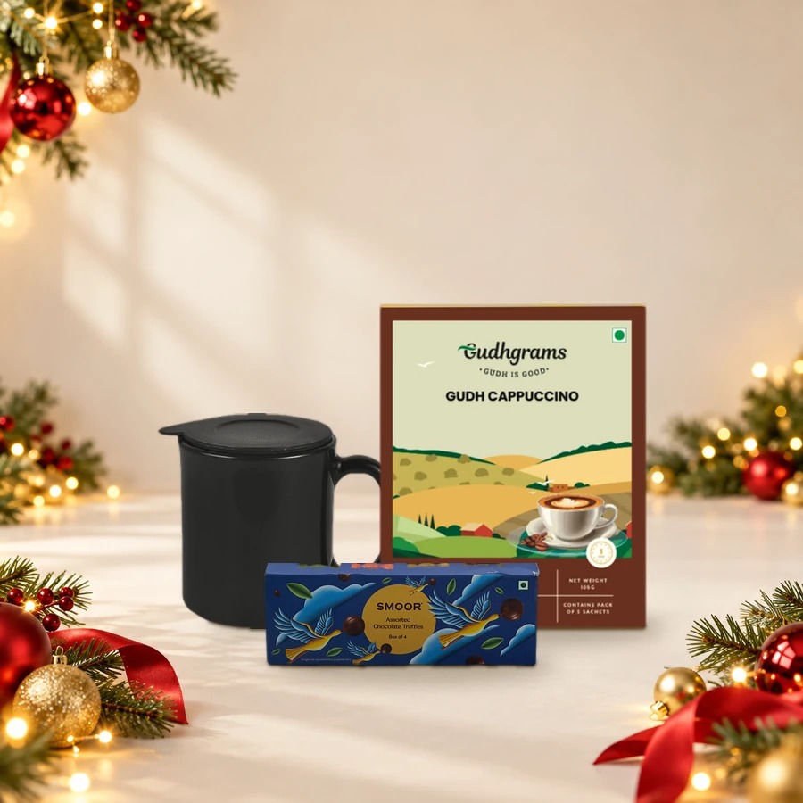 Christmas Gift Hamper for Employees - Chocolate, Travel Mug & Coffee Combo