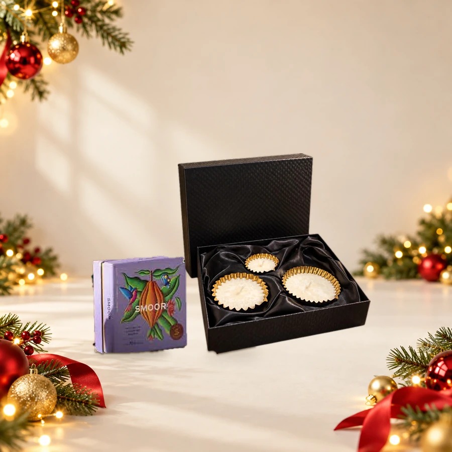 Christmas Chocolate & Candle Gift Hamper - Premium Corporate Gift Box