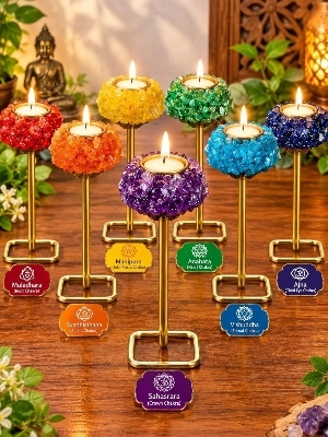Stone Candle Holder - Color: 7 Colour