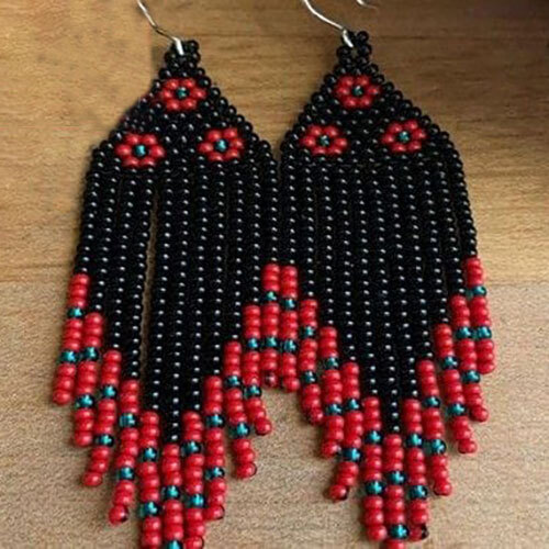 Black-Red Earings