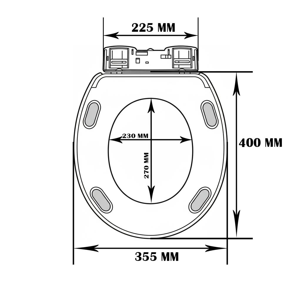 775 TOILET SEAT COVER,  SOFT CLOSE European toilet seat cover