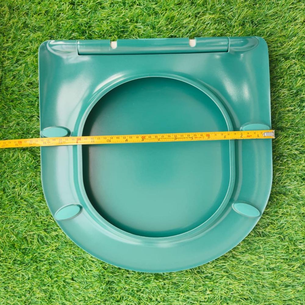 Round shape green UF seat cover, green color Soft Closing uf Seat cover