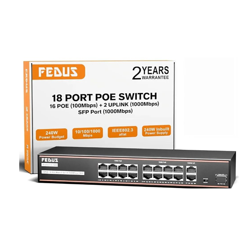 FEDUS NextSwitch-16000UG 18 Port PoE Switch