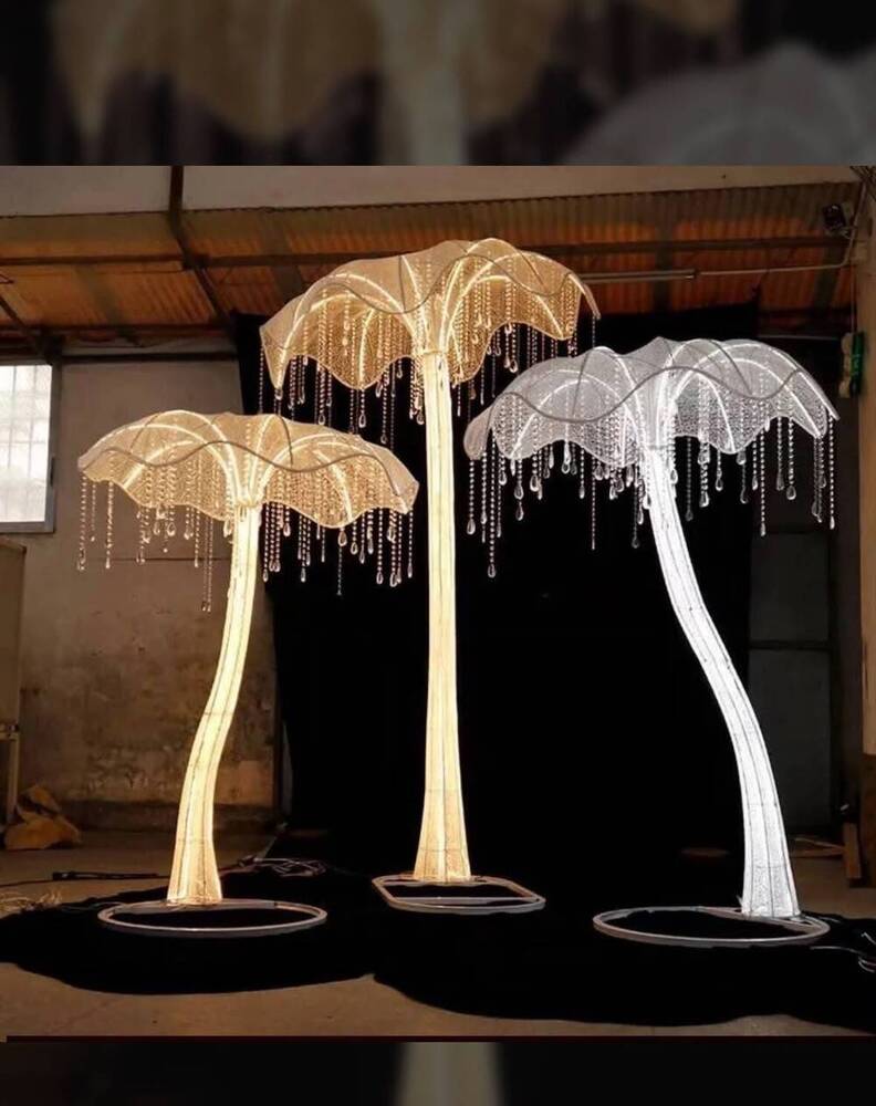 Luxury Crystal LED Umbrella Floor Lamp