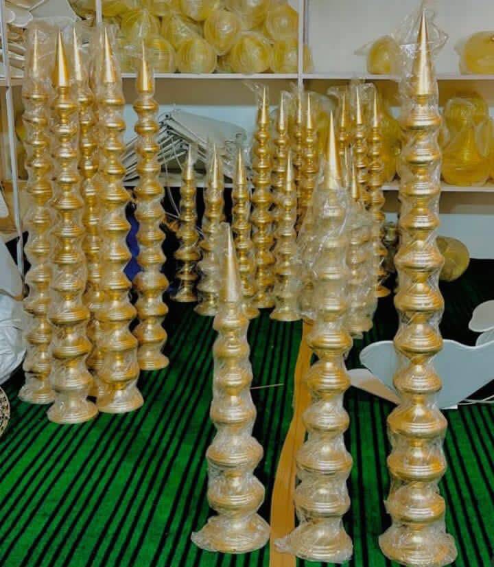 Golden Minar Decorative Pillar Set
