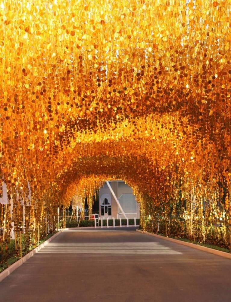 Golden Sequin Tunnel Decoration