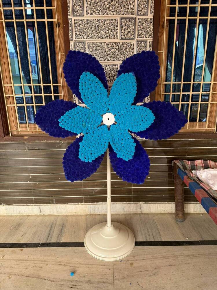 Blue Purple Flower Stand