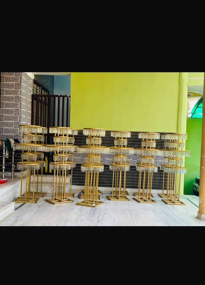 Gold Crystal Multi-Tier Display Stand