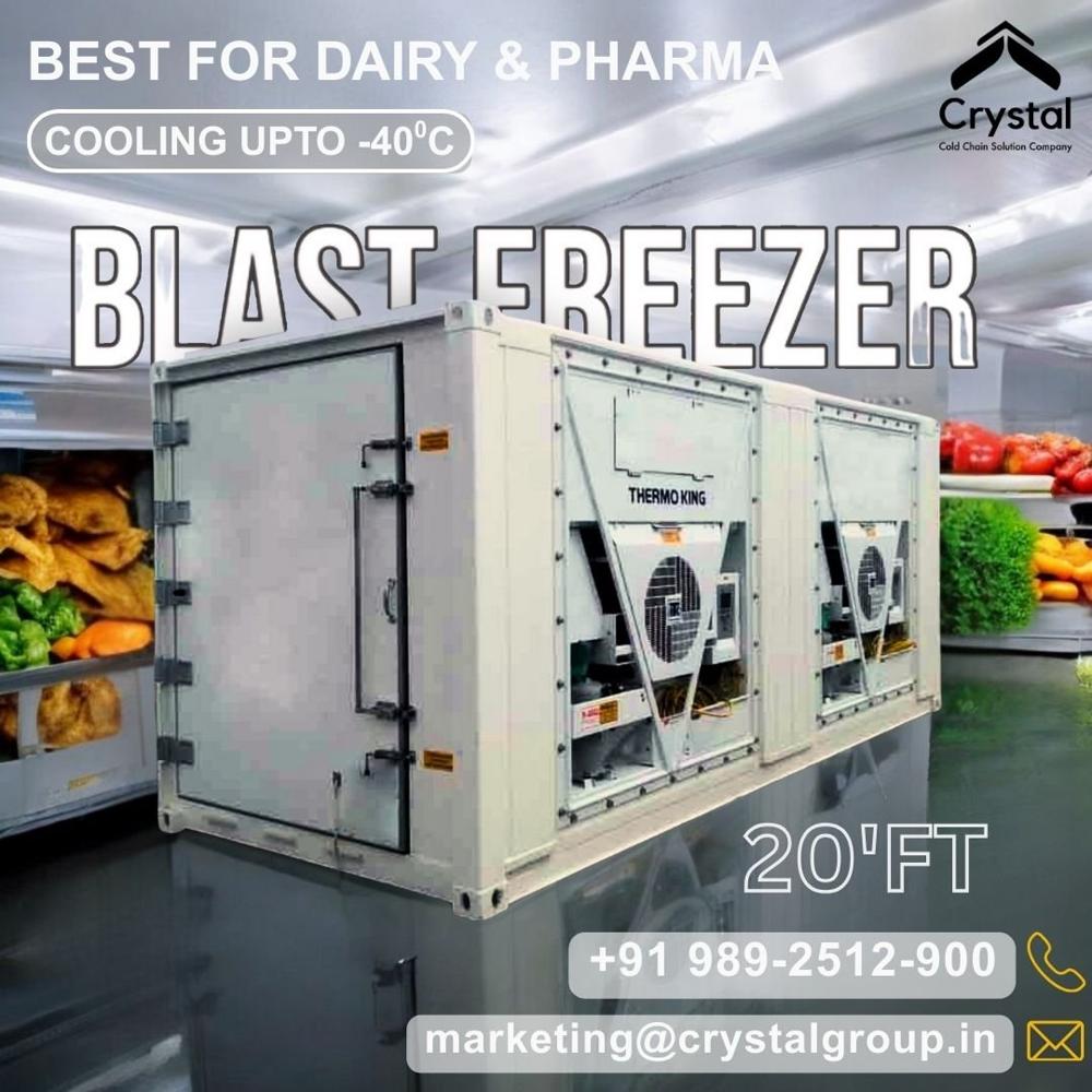 20 Ft Blast Freezer Container | -40 Degree C Rapid Freezing for Meat, Poultry & Seafood