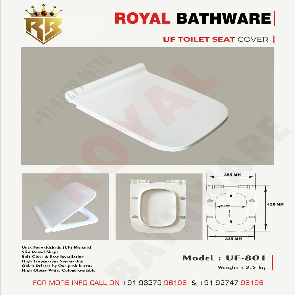 Imported enigma Square model UF Toilet Seat Cover, 743 heavy UF imported seat cover white