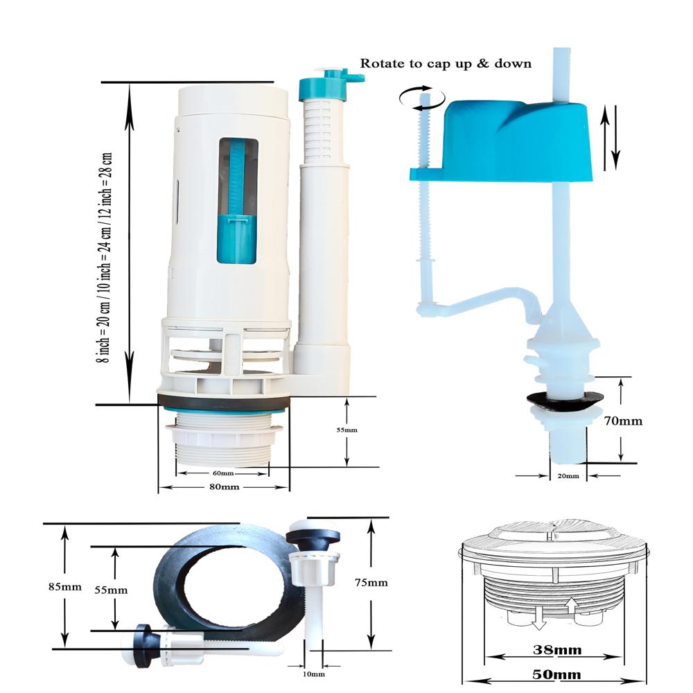 Two Piece Toilet Plastic Flush Fitting, best Two piece or cascade fitting for toilet