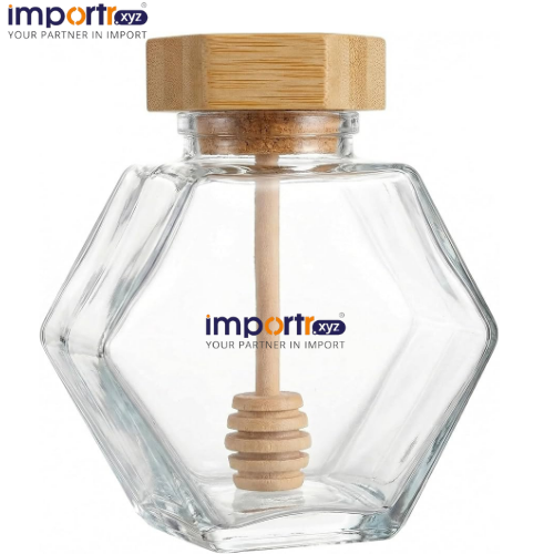 Hexagonal Honey Pet Jar