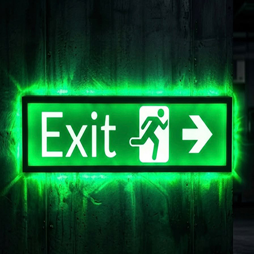 LED Exit Board With Backup