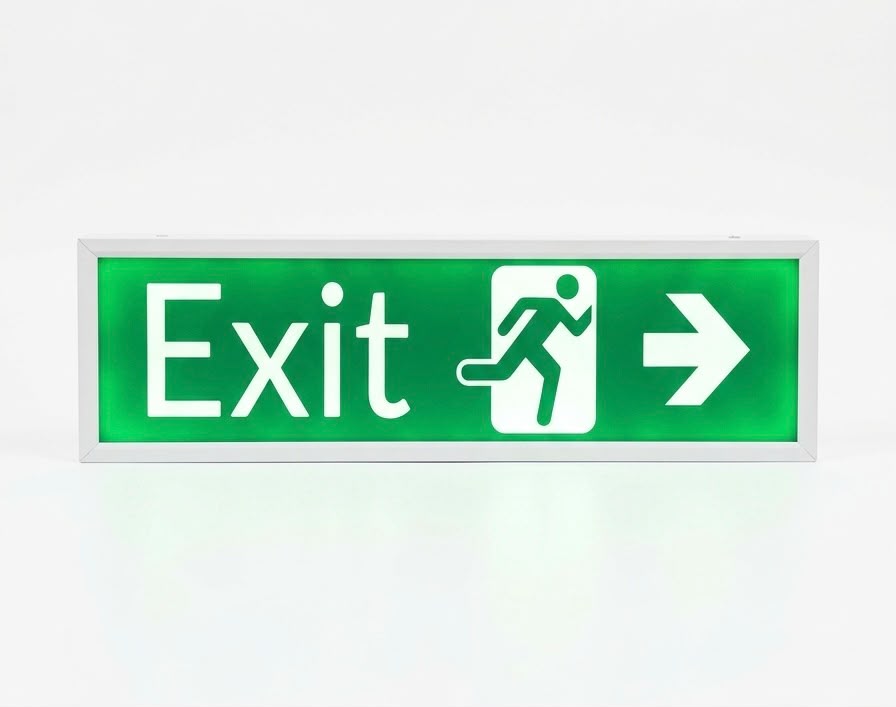 LED Exit Board With Backup