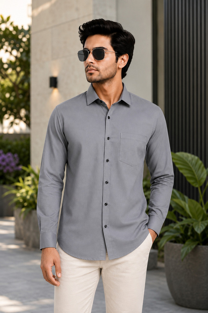 Grey Men Shirt - Age Group: Adults