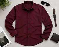 Maroon Men Shirt - Age Group: Adults