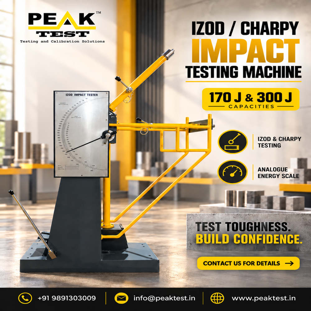 Industrial Charpy Impact Testing Machine - Capacity: 300 Kg