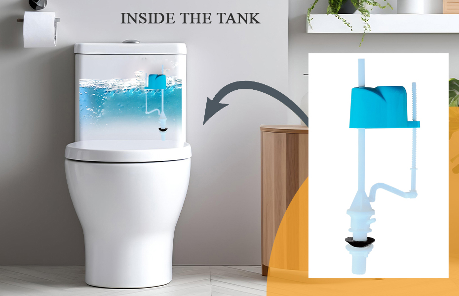 cap type inlet for toilet, pom material inlet valve, Low Pressure Inlet Valve