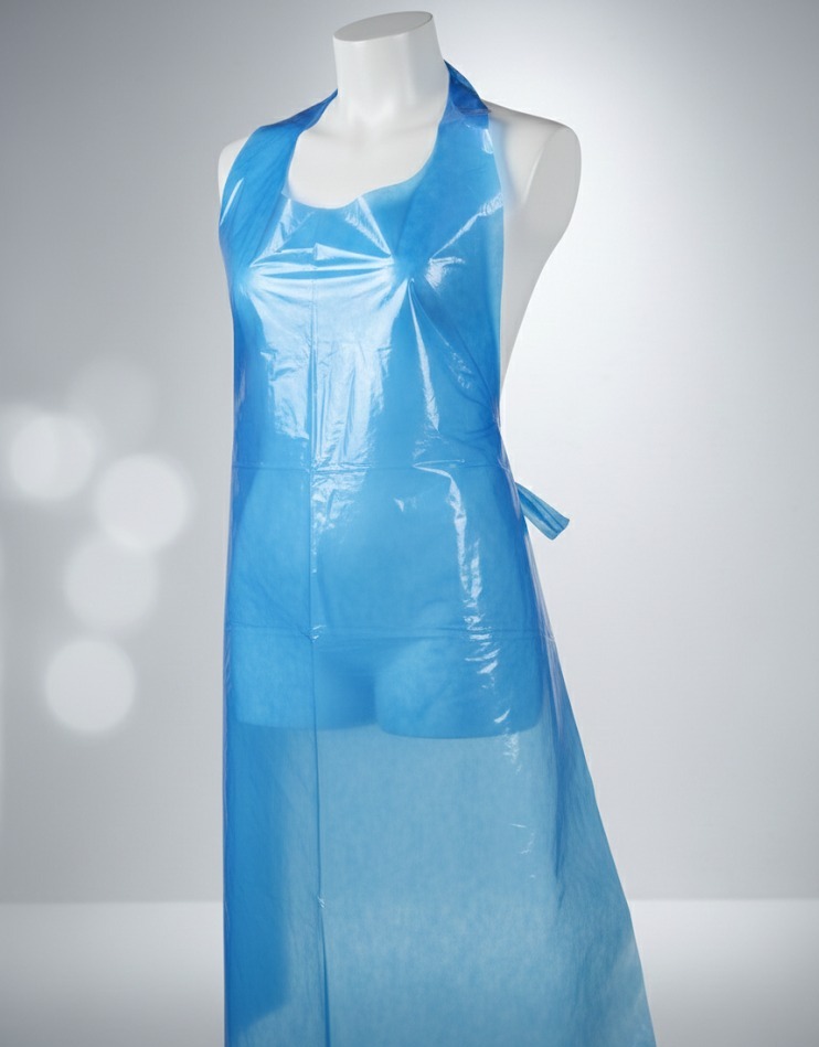 Disposable Pe Apron - Color: Blue