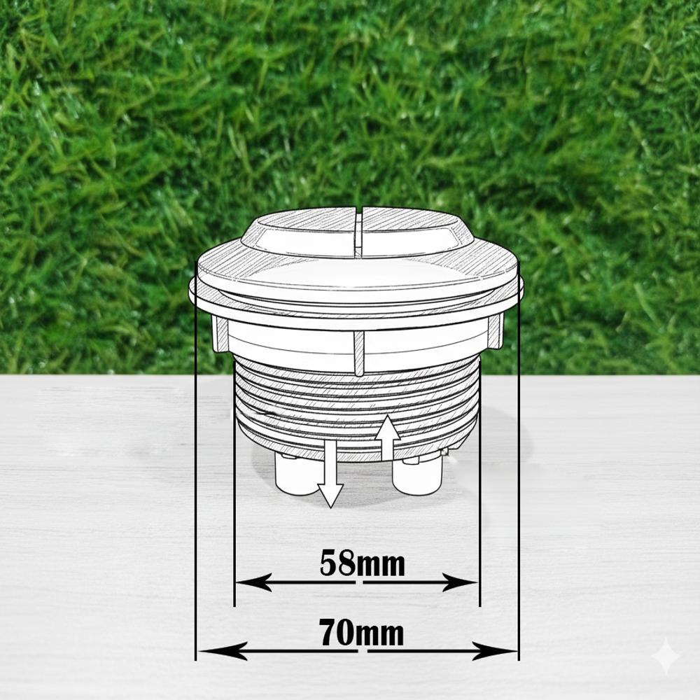 one piece toilet push button, 58mm toilet button for Flush, Round Push Button For Western Toilet