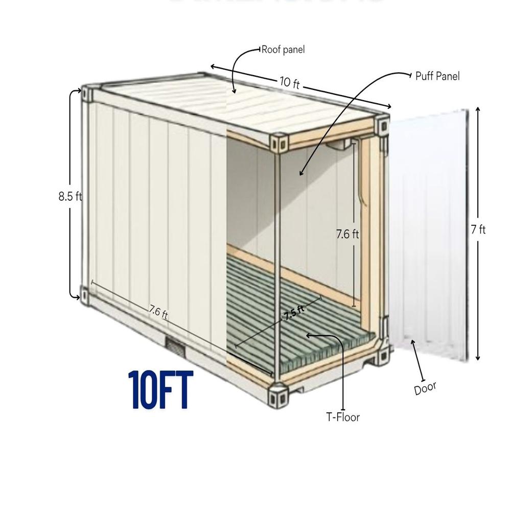 10 Ft Brand New Reefer Container for Ice Cream Storage | -25 Degree C Refrigerated Container