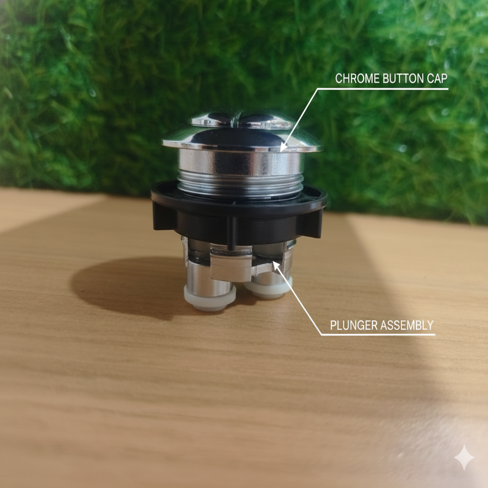 38mm push button, small flush button for toilet, small Round Push Button For Two Piece Toilet
