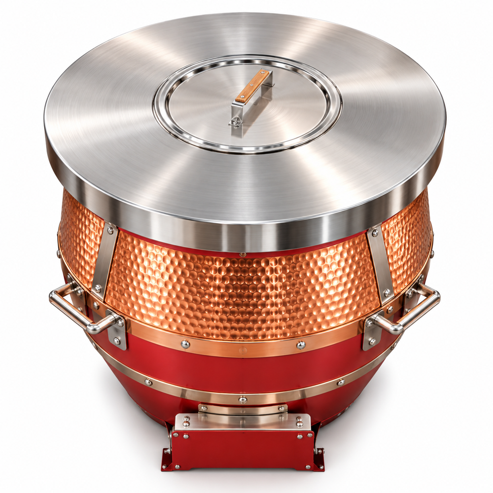 Copper Drum Lpg Tandoor For Hotels - Color: Gold