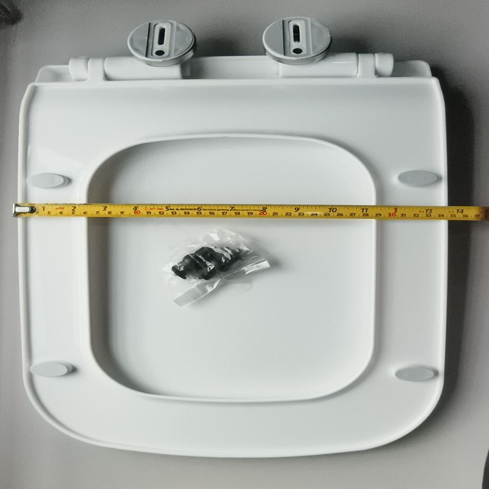 Enigma Slim With QQ Hinges, 743 Slim SS hinges Seat cover, Square shape slim toilet QQ heavy seat cover