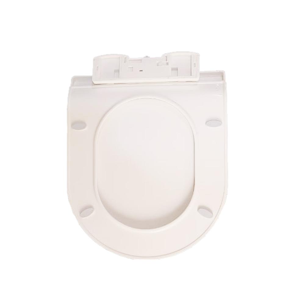 739 slim seat cover white, Small D-shape slim toilet seat cover