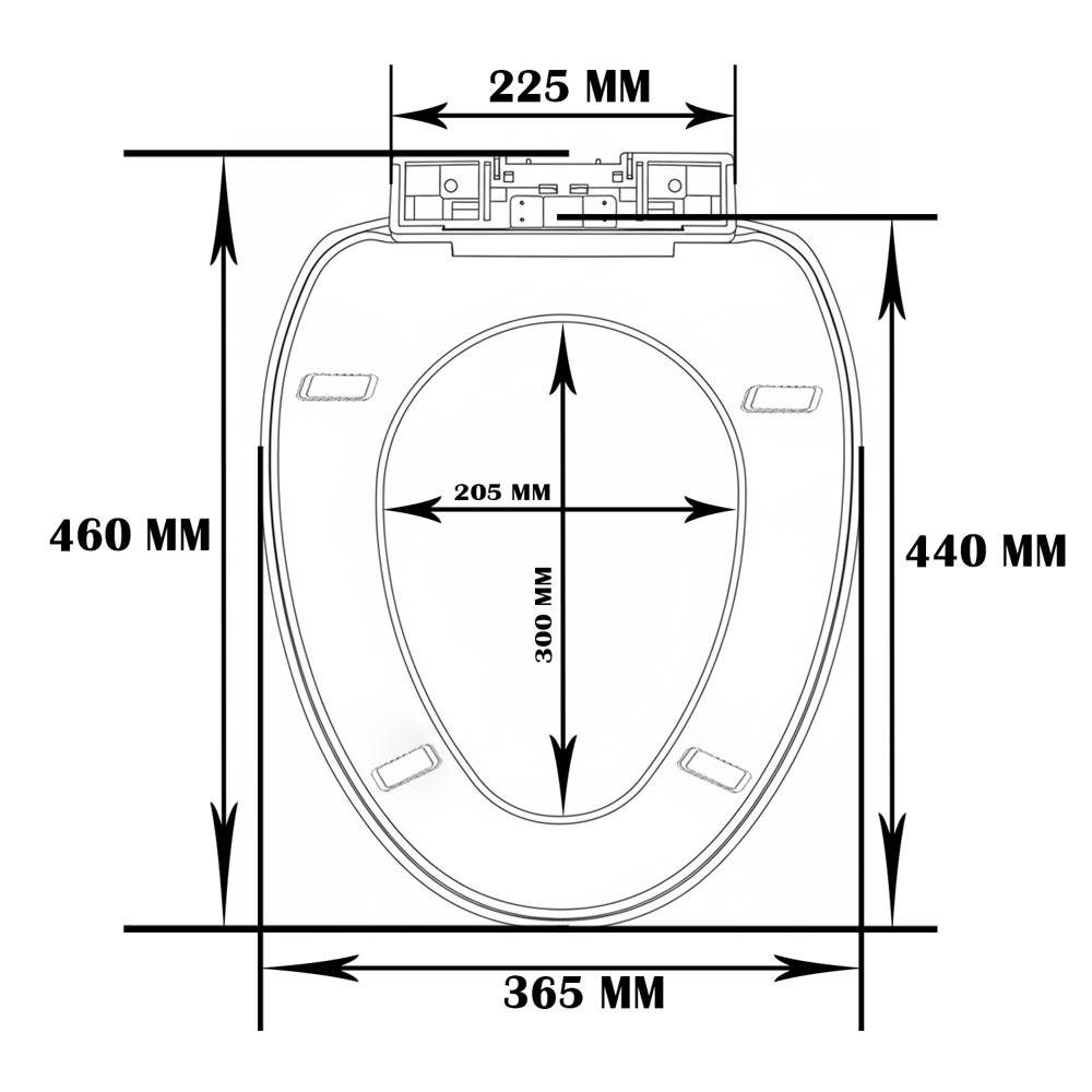 792 toilet seat cover, Elongated pp material toilet seat cover