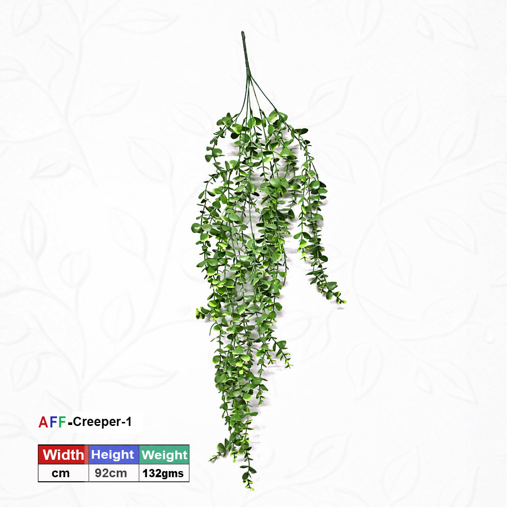 AFF Artificial Green Eucalyptus Hanging Creeper Plant (92 cm / 132g)