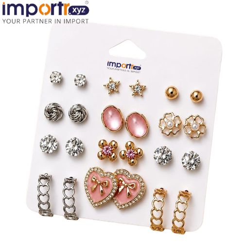 Ear Rings - Material: Alloy / Stainless Steel / Acrylic