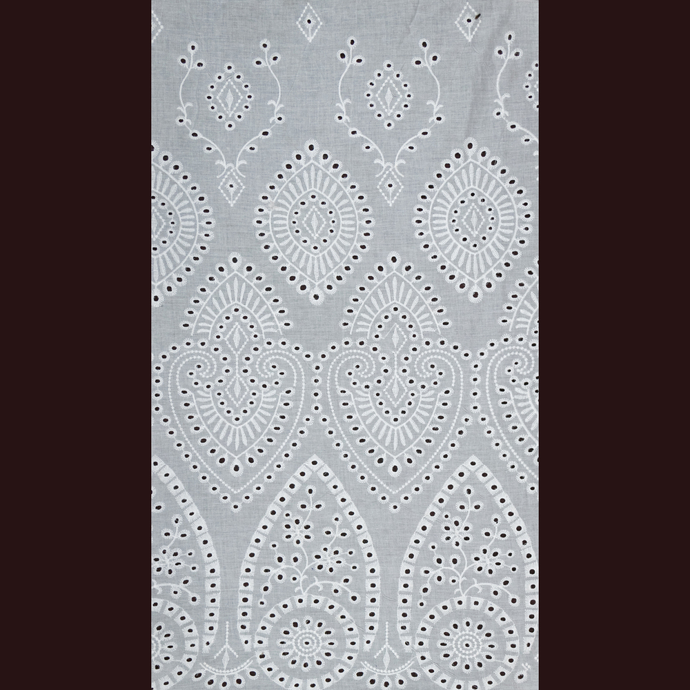 Cotton Cutwork Floral Pattern Fabric Laces