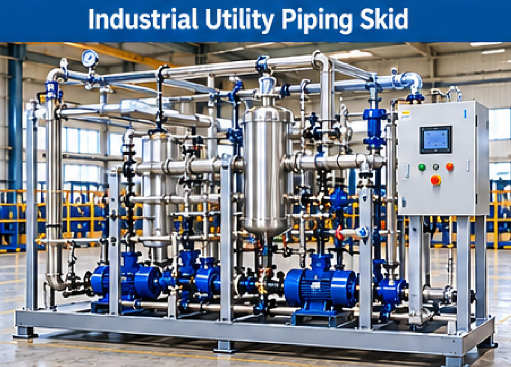Industrial Utility Piping Skid