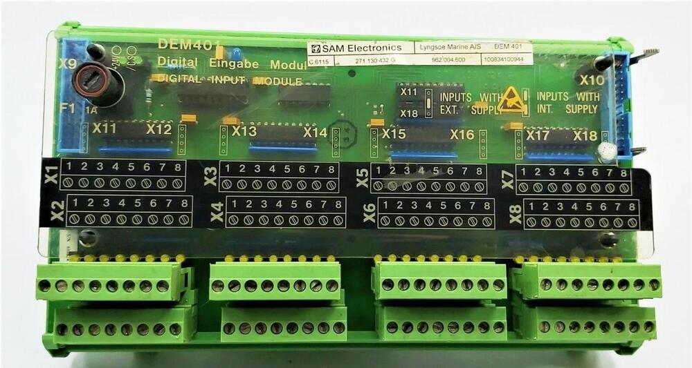 Sam Electronics  Lyngsoe Marine Dem  Digital Input Module - Usage: Shipboard Electrical Control Systems