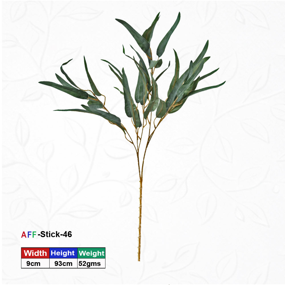 Artificial Wax Leaves Spray Green